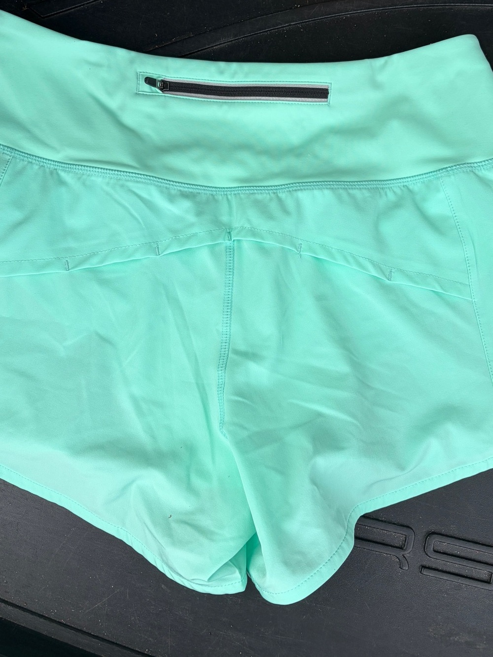 Born Primitive Mint Green Athletic Running Shorts with Zip Pocket